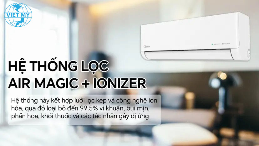 Điều hòa Midea 1 chiều 9.000BTU MSCE-10CRFN8 Inverter
